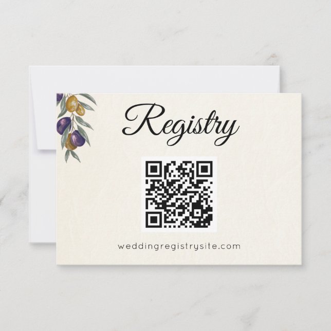 Élégante carte de boîtier du registre Mariage en o (Devant)