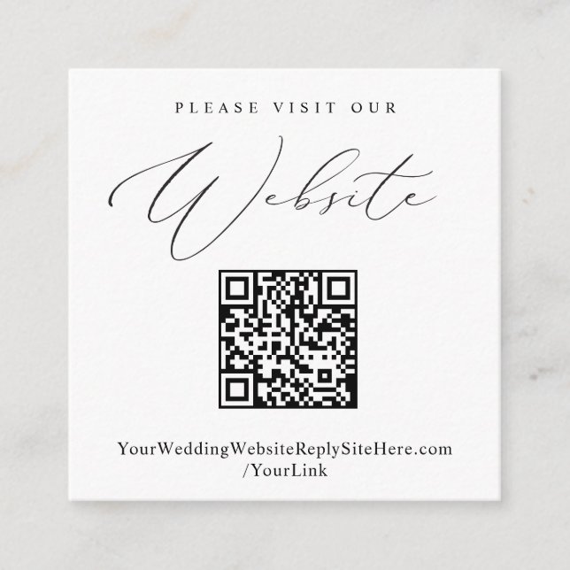 Élégante carte de boîtier du site Web Mariage de c (Devant)