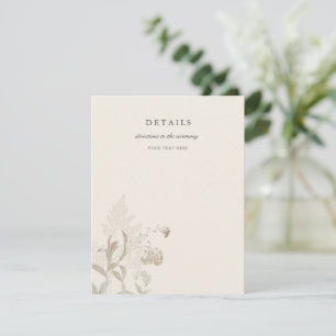 Élégante carte de boîtier Mariage à crème florale