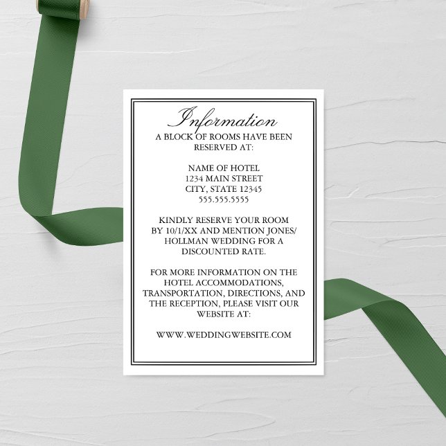 Élégante carte de boîtier Mariage double bordure (Créateur téléchargé)