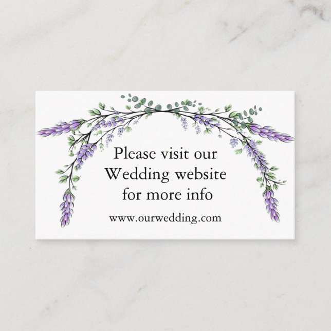 Élégante carte de boîtier Mariage Lavender Eucalyp (Devant)