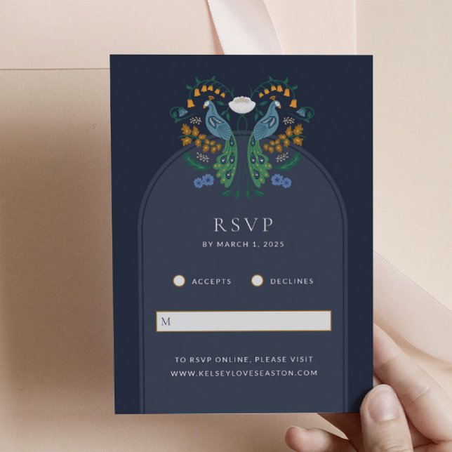 Elégante carte de boîtier RSVP Art Déco (Créateur téléchargé)