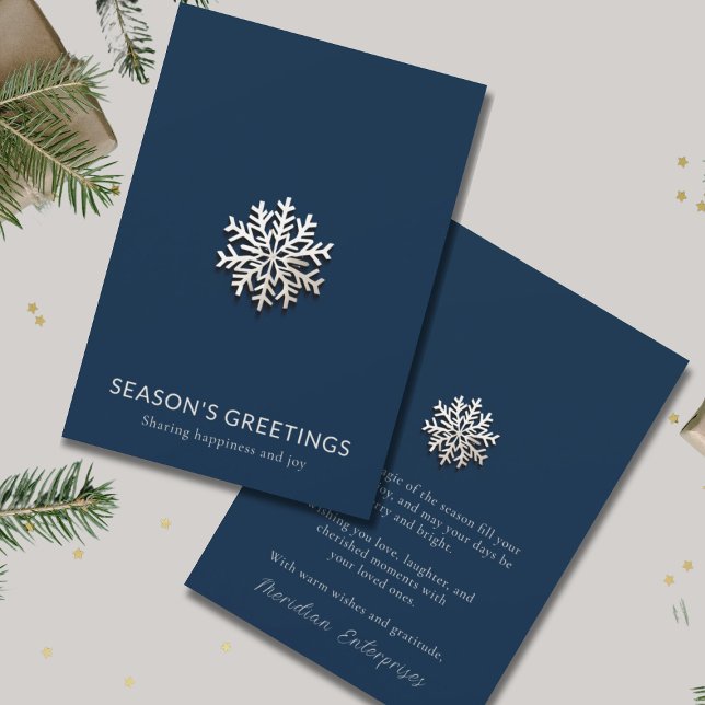 Elégante carte de Bonnes Fêtes Snowflake (Créateur téléchargé)