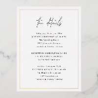 Élégante carte de clôture de mariage