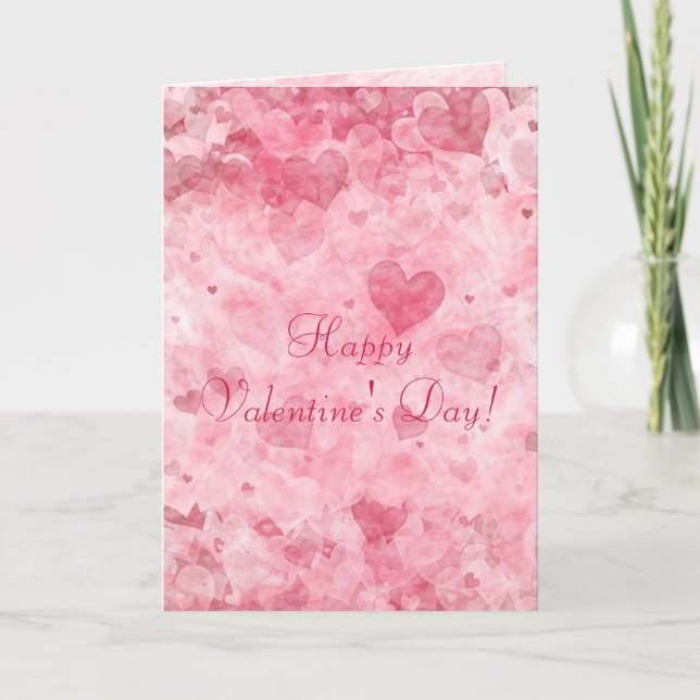 Elégante carte de coeur de Saint-Valentin (Devant)