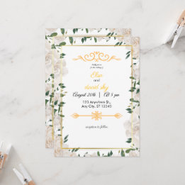 Élégante carte de Faire-part de mariage minimalist