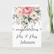 Elégante carte de félicitations florales