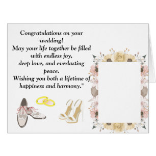Elégante carte de félicitations mariage   Romantiq