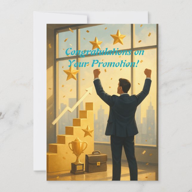 Élégante carte de félicitations promotionnelles (Devant)
