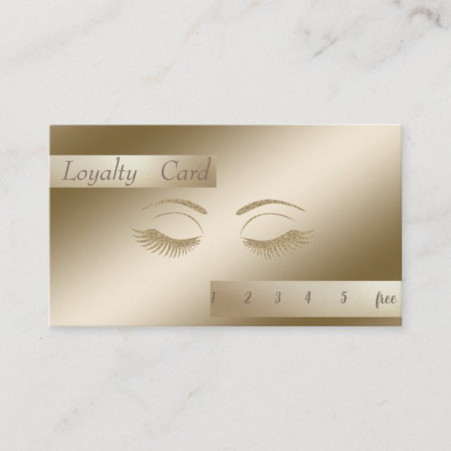 Élégante Carte de fidélité élégante, Lashes (Devant)