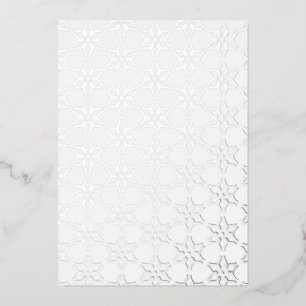 Élégante carte de flocon de neige en feuille d'arg