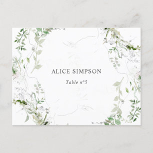 Elégante carte de la verdure en aquarelle