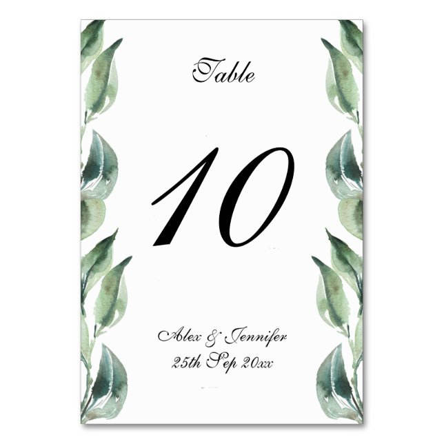 Elégante carte de mariage n° avec nom d'invité (Par défaut)
