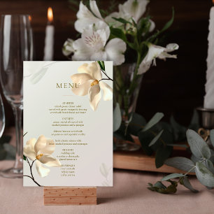 Elégante carte de menu Mariage de Magnolia Orienta