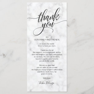 Elégante carte de Merci de mariage