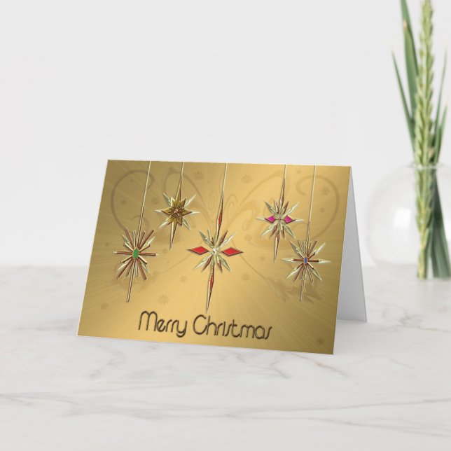 Elégante carte de Noël avec ornements (Devant)