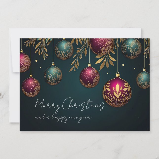 Elégante carte de Noël d'entreprise (Devant)