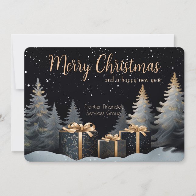 Elégante carte de Noël d'entreprise (Devant)