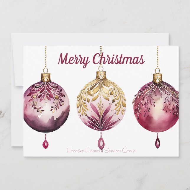 Elégante carte de Noël d'entreprise (Devant)