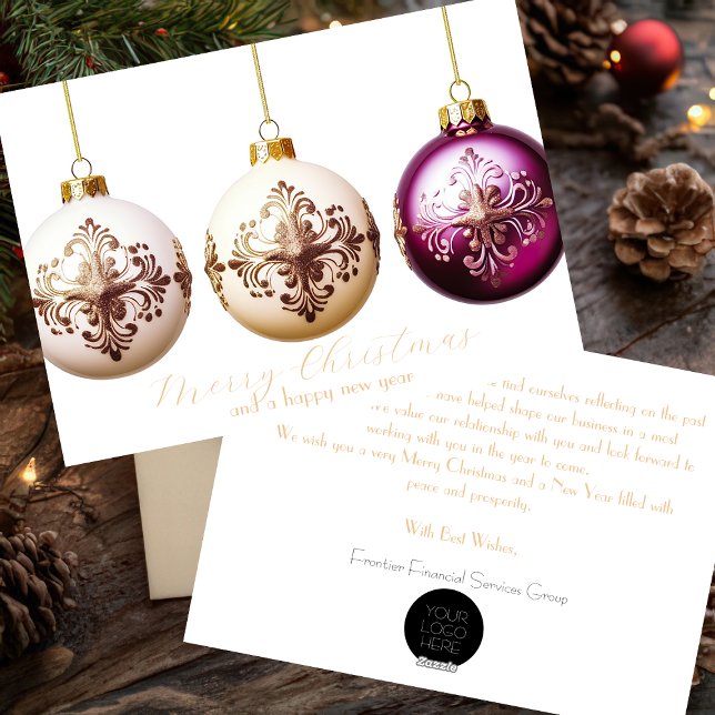 Elégante carte de Noël d'entreprise (Créateur téléchargé)