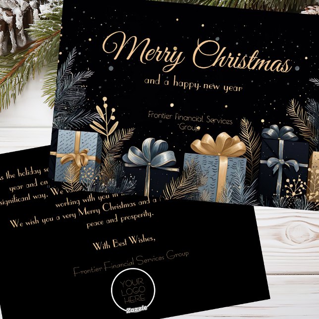 Elégante carte de Noël d'entreprise (Créateur téléchargé)