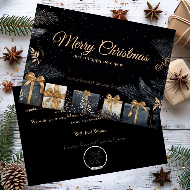 Elégante carte de Noël d'entreprise (Créateur téléchargé)