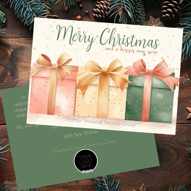 Elégante carte de Noël d'entreprise (Créateur téléchargé)