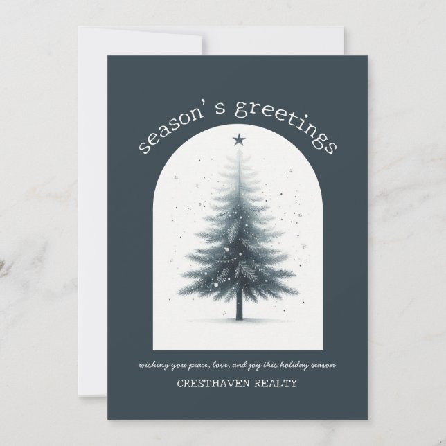 Elégante carte de Noël d'entreprise (Devant)