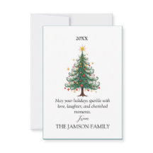 Elégante carte de Noël personnalisée