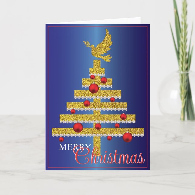Elégante carte de Noël personnalisée (Devant)
