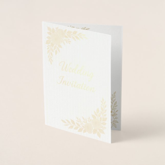 Elégante carte de note Mariage floral (Devant)
