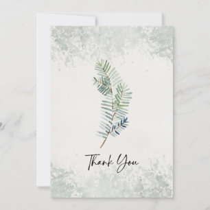 Elégante carte de papier à Merci personnalisable