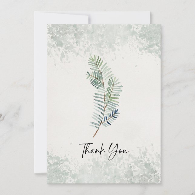 Elégante carte de papier à Merci personnalisable (Devant)