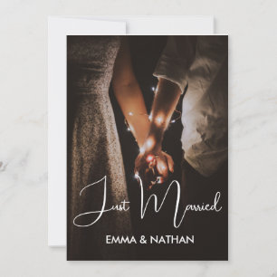 Élégante carte de photo de mariage romantique tout