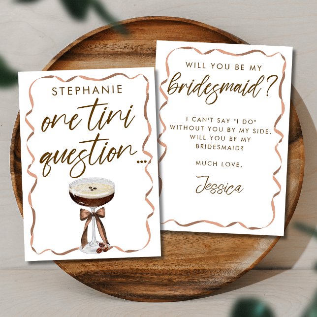 Elégante carte de proposition Espresso Martini Bri (Créateur téléchargé)