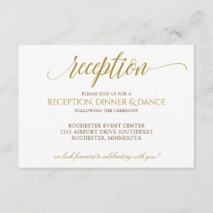 Elégante carte de réception de mariage   Typograph
