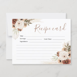 Elégante Carte de recette en laiton Boho Beige Pam