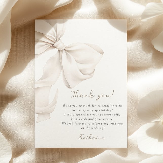 Elégante Carte de remerciements de Fête des mariée (Créateur téléchargé)