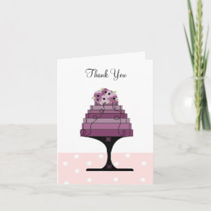 Élégante Carte de remerciements de gâteau de maria