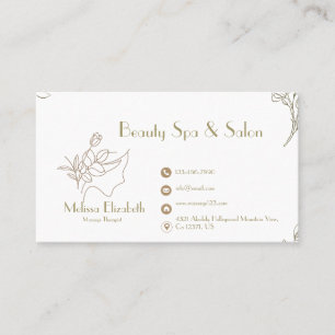 Elégante carte de rendez-vous Spa Salon Beauté
