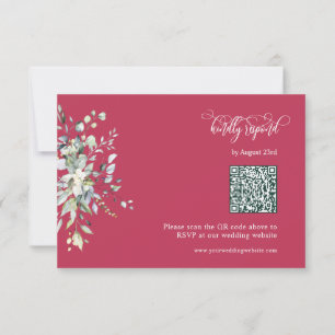Élégante carte de réponse de code QR Feuille Magen