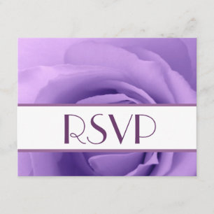 Élégante carte de réponse du Mariage RSVP Rose vio