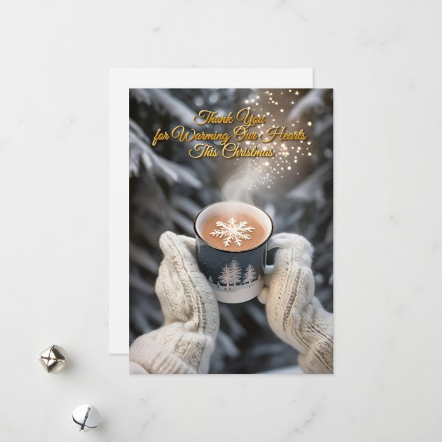 Elégante carte de scène hivernale (Devant/Arrière en situation)