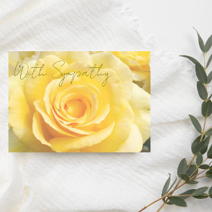 Elégante carte de Sympathie Rose Jaune