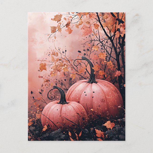 Elégante carte de voeux Citrouille Halloween (Devant)