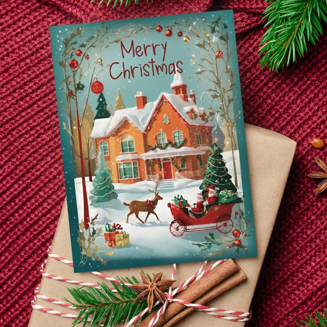 Elégante carte de voeux de Noël Joyeux (Créateur téléchargé)