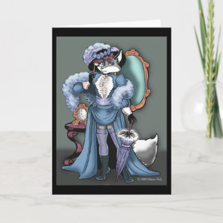 Elégante carte de voeux Fox