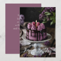 Élégante carte de voeux pour l'anniversaire du gât