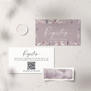 Élégante carte d'enregistrement de mariage