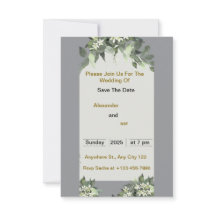 Elégante carte d'invitation de mariage